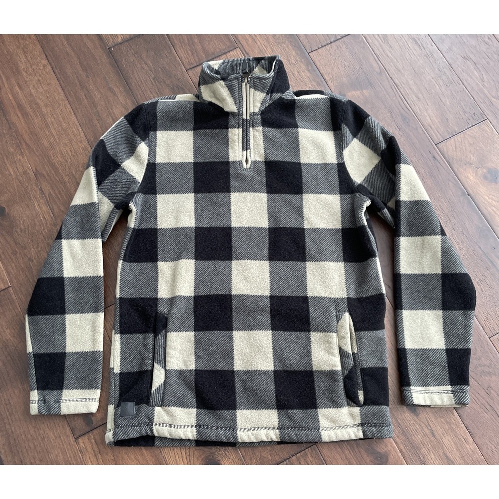 Cody James Sweater Mens Medium Black Checkered Southwestern 1/4 Zip Pullover